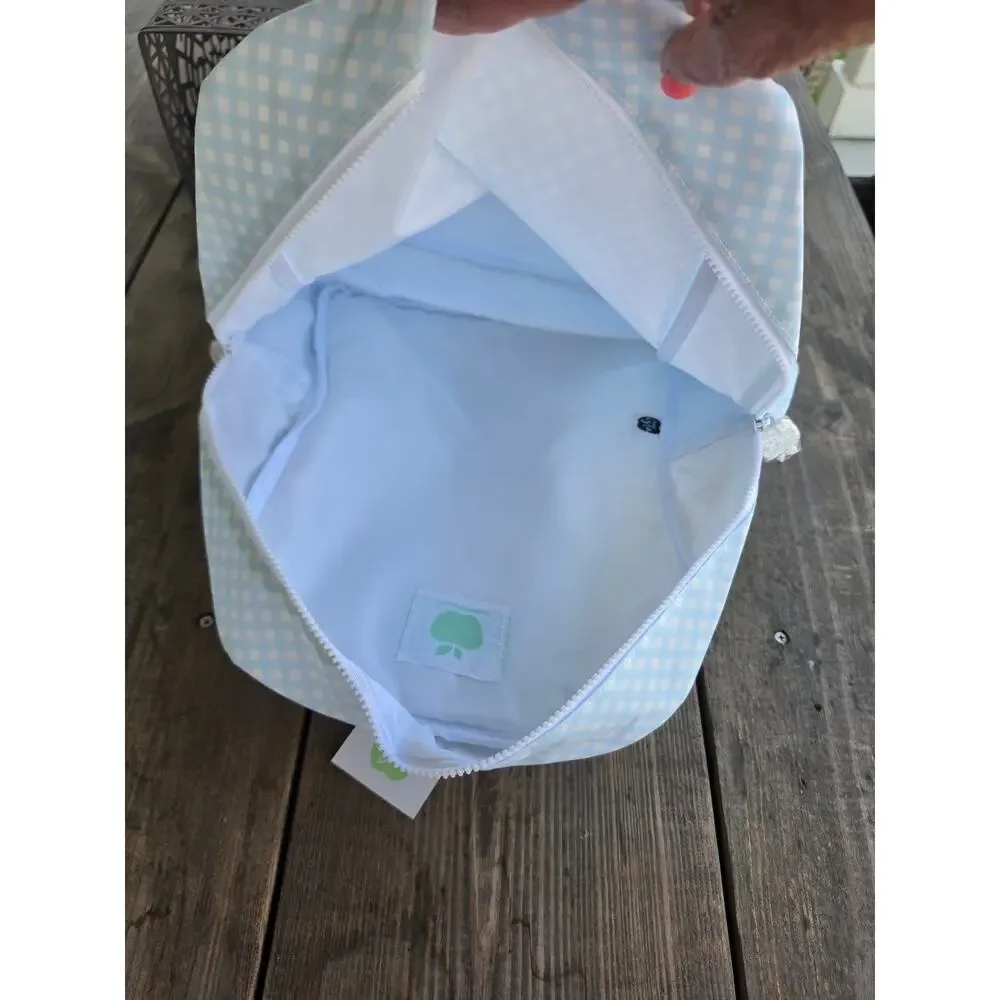 New apple of my Isa gingham Blue backpack / wipeable / drink holder